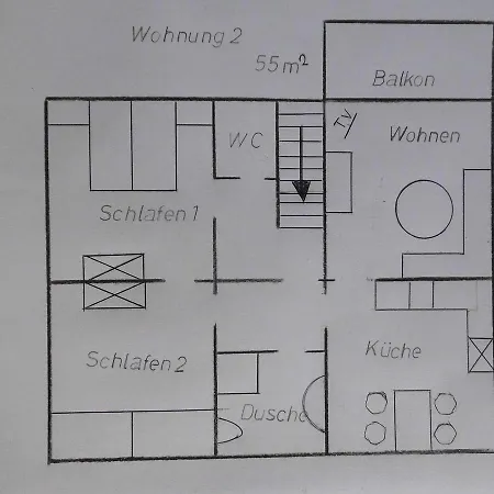 Ferienwohnungen-ingrid-jacobs-dachgeschosswohnung شقة